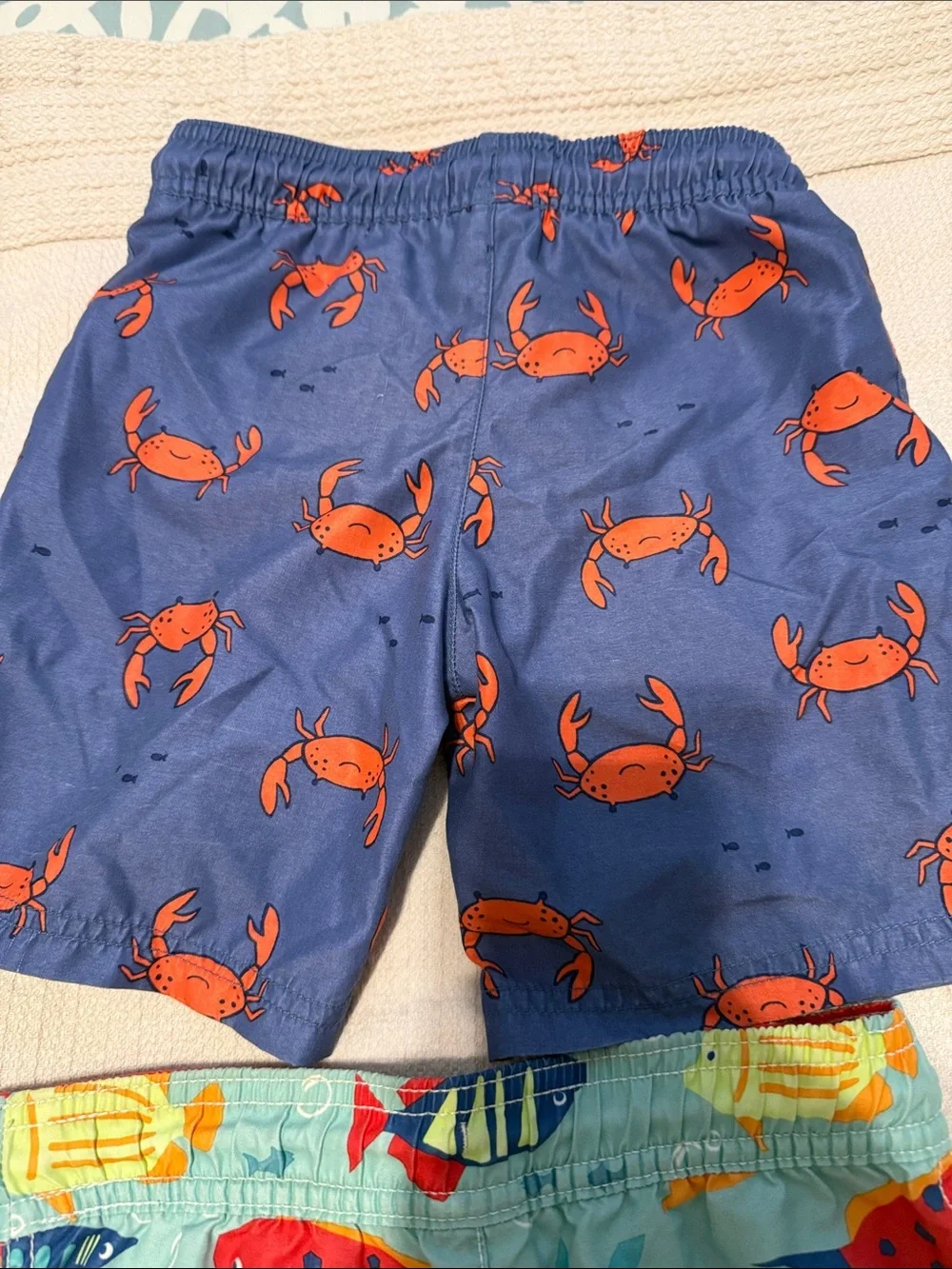 Bundle Carter's Boys' Navy Swim Trunks with Dino & Crab Prints